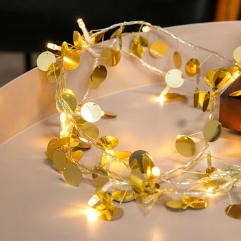 

2M 20Leds Golden LED Fairy String Decorative Lights Battery Operated Wedding Christmas Outdoor Patio Garland Decoration