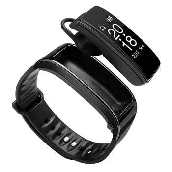 

BOHM Y3 Bluetooth Headset Smart Bracelet 2 in 1 watch with earbuds Wristband health monitoring Sports Earphone and Mic