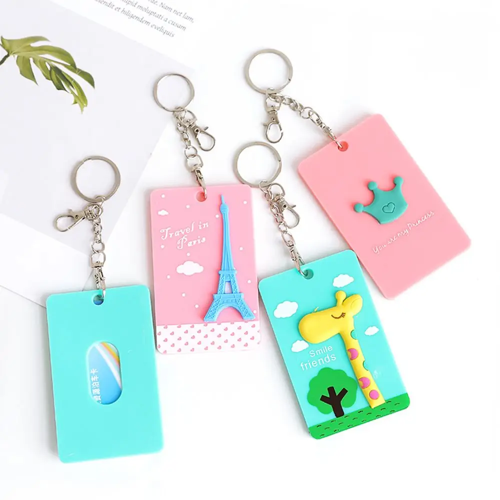 1 шт. Kawaii животное ID Card Holder чехол мультфильм бизнес автобус банк чехол для кредитной карты для студентов ребенок женщины сумка со значками подарок для детей