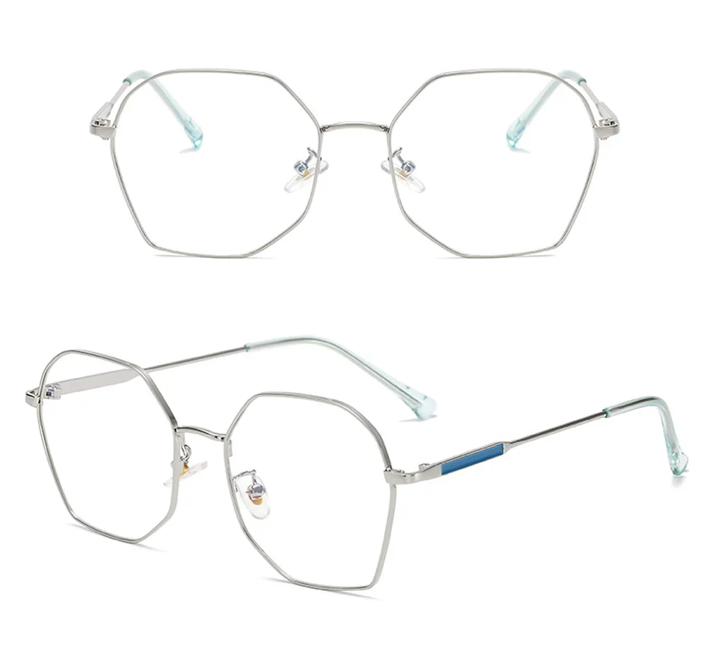 

Men Women Fashion Vintage Ultralight Polygon Frame Custom Made Myopia Glasses -1 to -6 and Reading Glasses +1 to +4