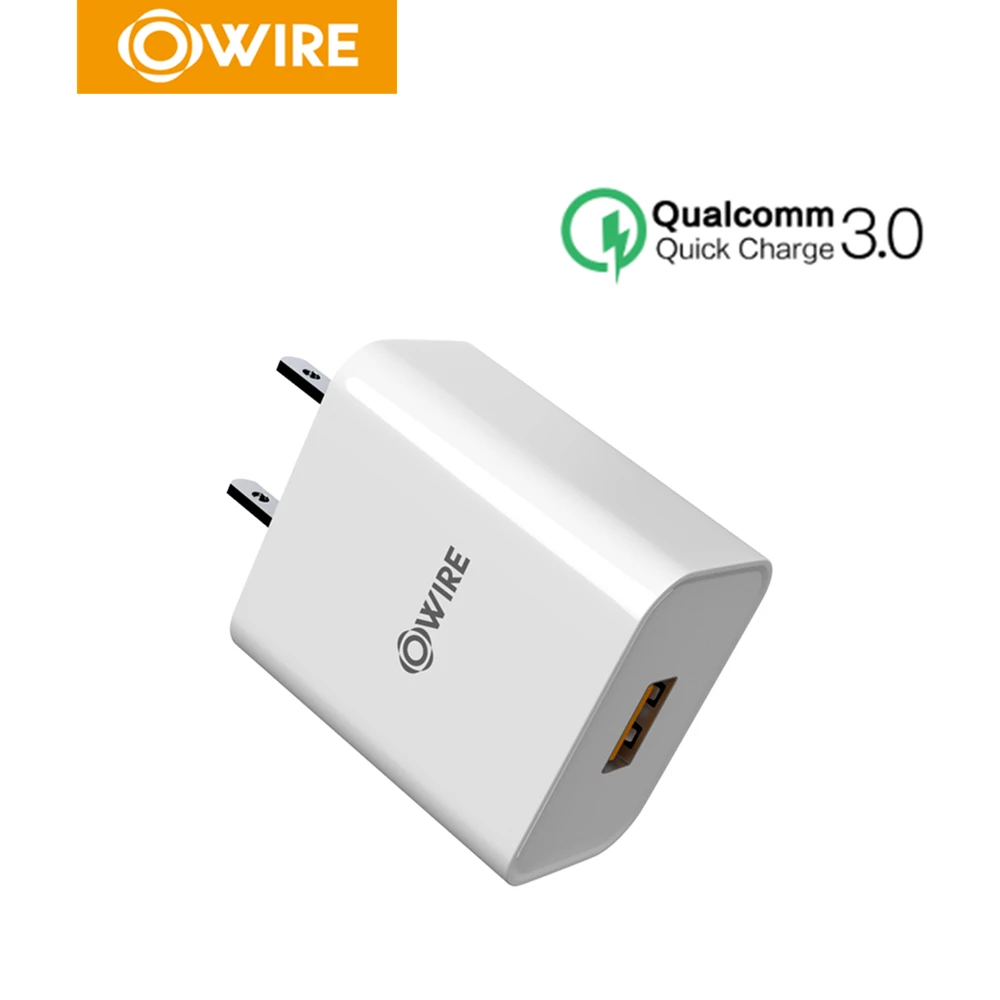 Быстрое зарядное устройство OWIRE USB 3 0 QC 18 Вт QC3.0 быстрое для Samsung s10 Huawei Xiaomi