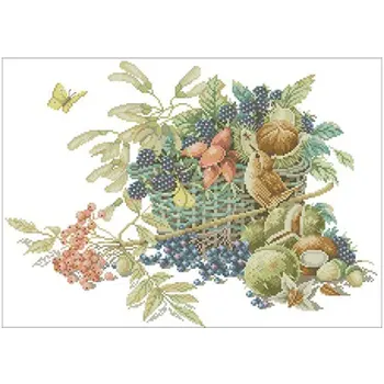 

Sparrow and Blueberry patterns Counted Cross Stitch 11CT 14CT 18CT DIY Chinese Cross Stitch Kits Embroidery Needlework Sets