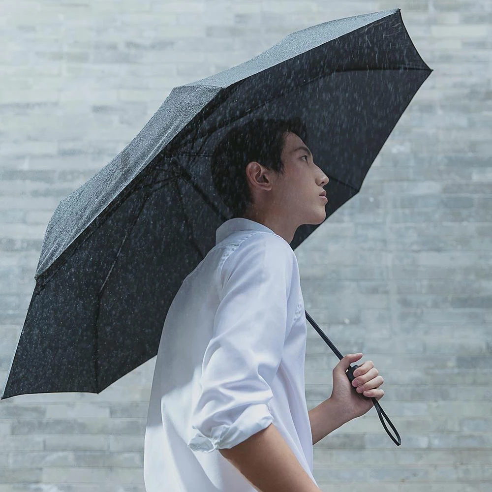 Baratos Caliente Xiaomi 90FUN paraguas plegable tubo de aleación de aluminio práctico impermeable no automático lluvia y sombrillas para el sol