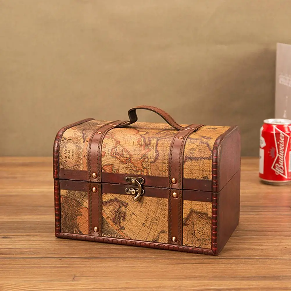 Storage Case Decorative Wooden Treasure Chest Folding Storage Box Dirty Clothes Collecting Case Non Woven Fabric 4