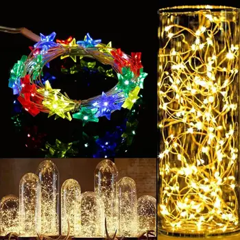 

LED String Light Silver Wire Fairy Warm White Garland Home Wedding Party Christmas Decoration Powered Battery USB Lights