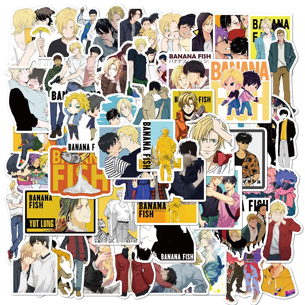 10 30 50pcs Anime Banana Fish Stickers For Scrapbooking Phone Luggage Motorcycle Helmet Decal Toys For Children Pvc Gift Sticker Stickers Aliexpress