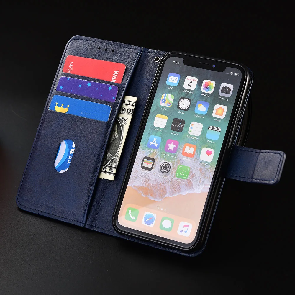 Кожаный чехол бумажник для Samsung Galaxy A50 A30 A40 A10 S10 S9 S8 A01 A51 J3 J5 J7 J1 2016 2017 A6 A7 J2 J6 J4 Plus