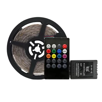 

Colorful Remote Control Light Strips Color Changing 5050 Flexible Ribbon Lights Waterproof LED Music Lamp Tape