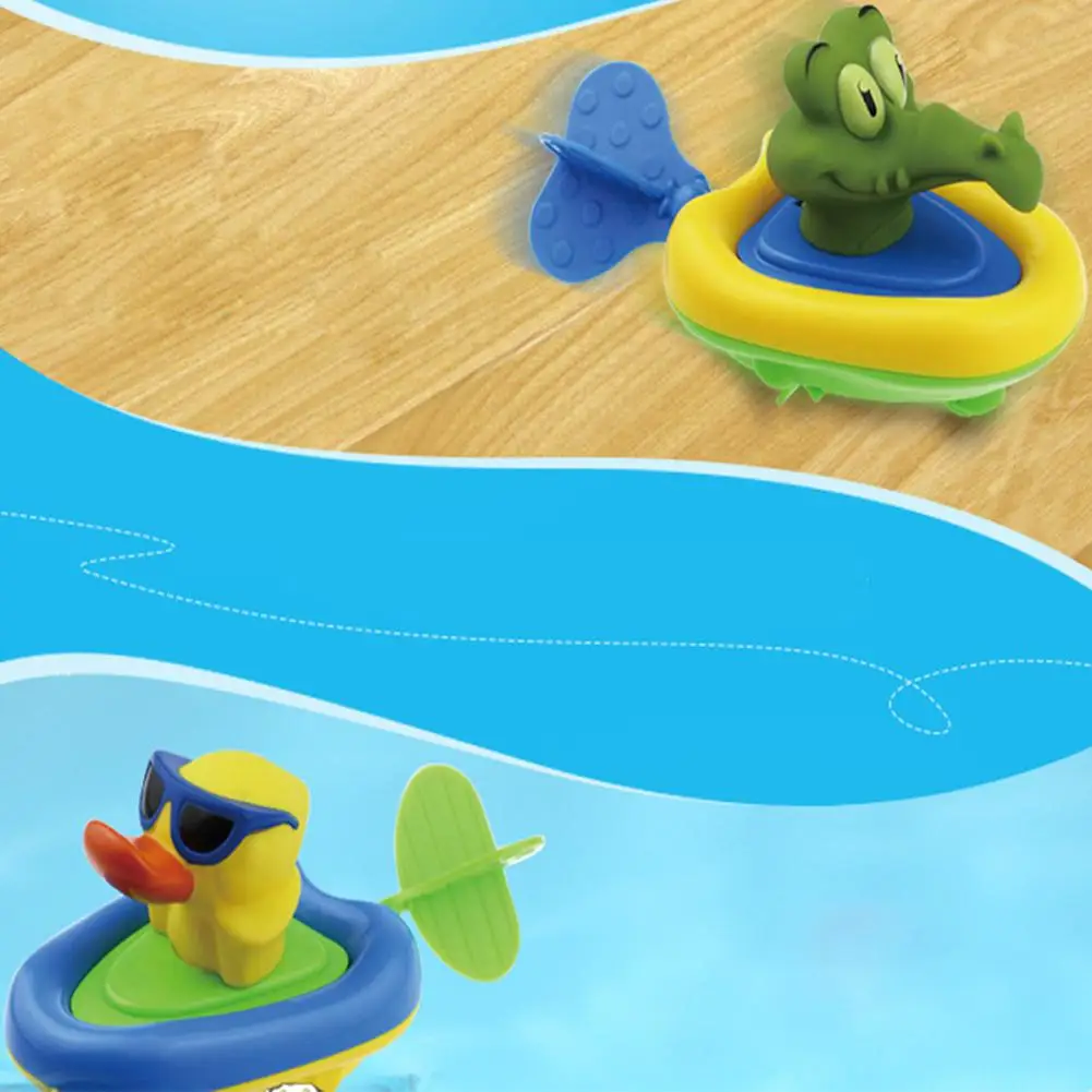 None plastic Pull String утка крокодил Пеликан животное лодка плавание Bathtime забавные игрушки для ванной для мальчиков девочек детей