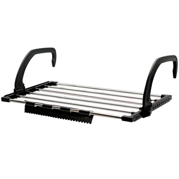 

Balcony Shoe Rack Multifunction Folding Window Drying Rack Laundry Clothes Dryer Indoor Towel Storage Rack Circular Tube HFing