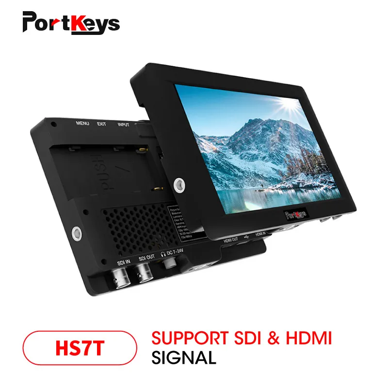 7-дюймовый монитор камеры Portkeys HS7T 4K 3g SDI и HDMI 1200nit, яркий монитор с 3D гистограммой LUT для dslr