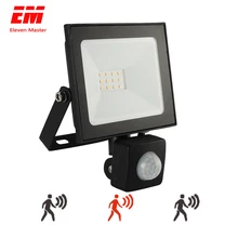 10 Вт 20 Вт 30 Вт 50 Вт 100 Вт Светодиодный прожектор с регулируемым PIR датчиком SMD 2835 прожекторы Уличные светильники для уличного площади ZFG0006