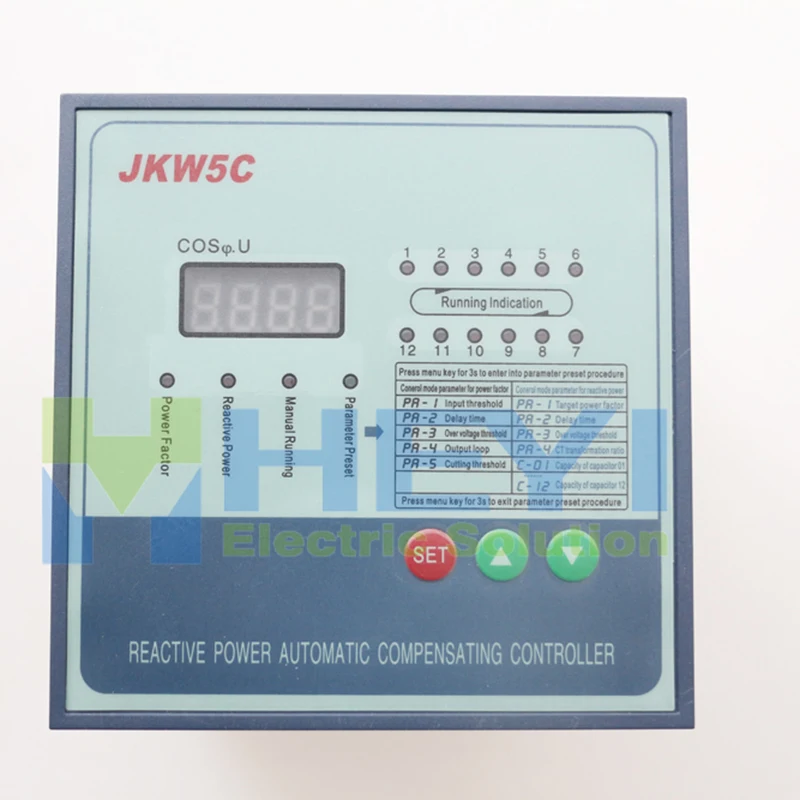 Регулятор коэффициента мощности JKW5C регулятор компенсации для конденсатора коэффициента мощности 10 шагов 380v PRCF