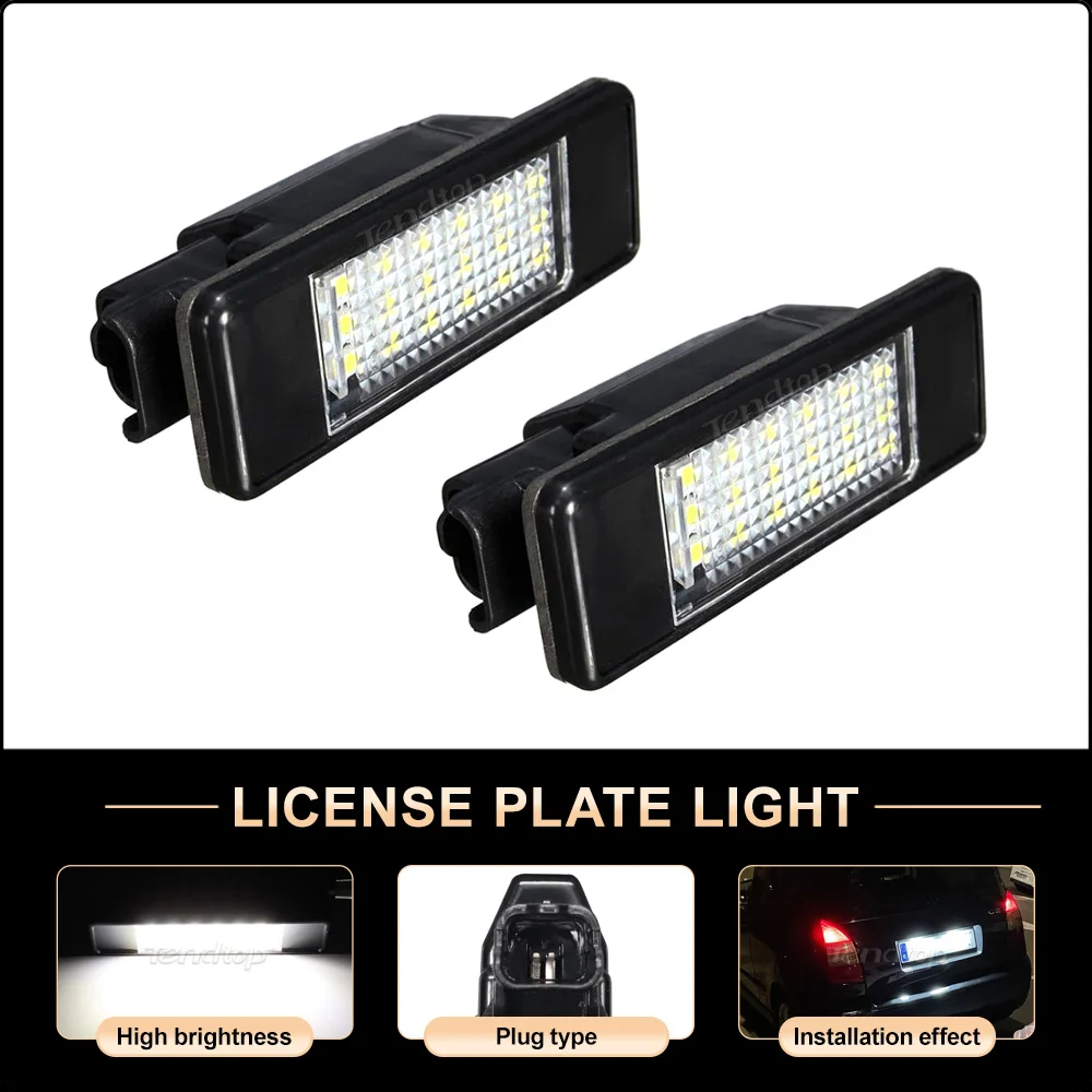 Светодиодные лампы для номерного знака белые без Hyper Flash 12 В Peugeot 106 207 307 308 406 407 508 607