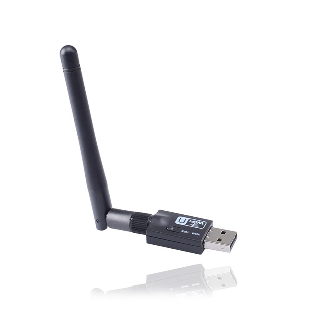 Мини Сетевая карта USB WiFi адаптер 300 Мбит/с 2dBi Wi-Fi адаптер ПК Wi Fi антенна WiFi ключ WPS 2,4G USB Ethernet WiFi приемник