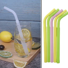 Силиконовая пластиковая упаковочная коробка, складная силиконовая соломинка, соломинка для питья, портативная, для бара, коктейля, дня рождения, креативная, красочная, на присоске