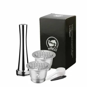 

Reusable Coffee Capsule Powder Spoon Brush Kit Washable For Nespresso Replace