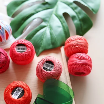 

86 yards Size 8 Pearl Cotton Crochet thread 10 grams Craft Needlework Double Mercerized Egyptian long staple Cotton D*MC Color