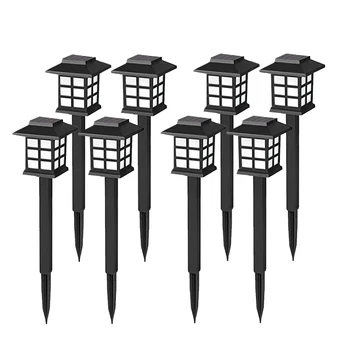 

8 Pack Solar Pathway Lights Outdoor,Solar Lights for Garden,Landscape,Path,Yard,Patio,Driveway,Walkway,Warm White
