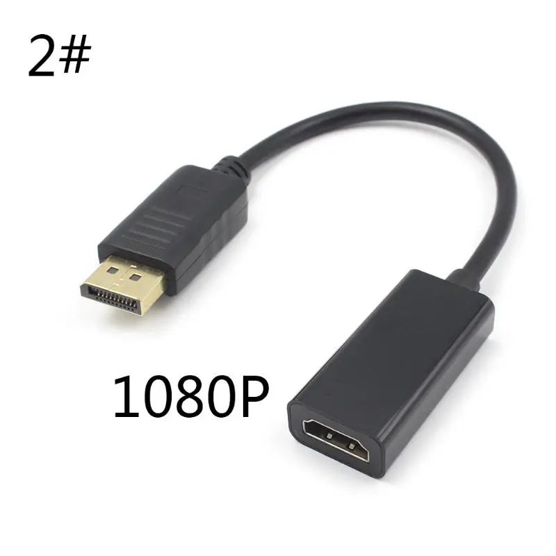 2 Адаптер DP к HDMI display port Мужской к женскому HDMI кабель конвертер адаптер для проектора дисплей ноутбука ТВ 4K* 2K 1080P - Цвет: 2