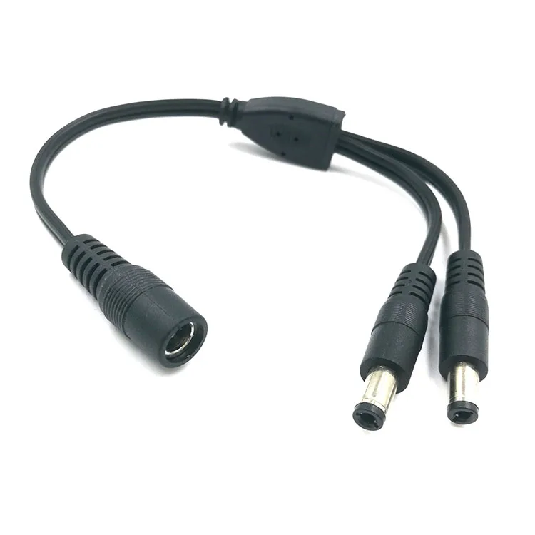 

DC Power 1 Female to 2 Male 5.1mm X 2.1mm DC Power Adapter Splitter Cable for CCTV Security Cameras LED Strip Light
