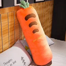 Carrot Цилиндрические растения плюшевые мягкие круглые фрукты тело ноги подушка кактус ананас клубника морковь спальные подушки - Цвет: Carrot
