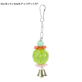 

Pet Parrot Bird Parakeet Climb Bite Chew With Hanging Funny Swing Bell Ball Bird Toy Cute Parrot Toys Pet Supplies
