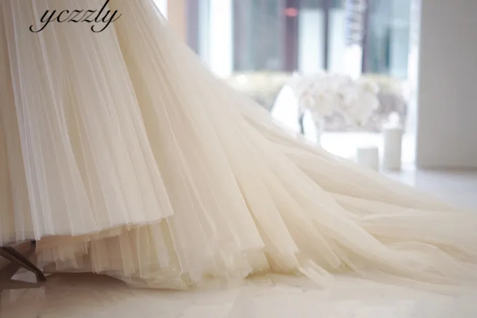 Vestidos De Novia винтажное ТРАПЕЦИЕВИДНОЕ длинное кружевное свадебное платье с аппликацией шампанского свадебное платье Robe De Mariee YW25