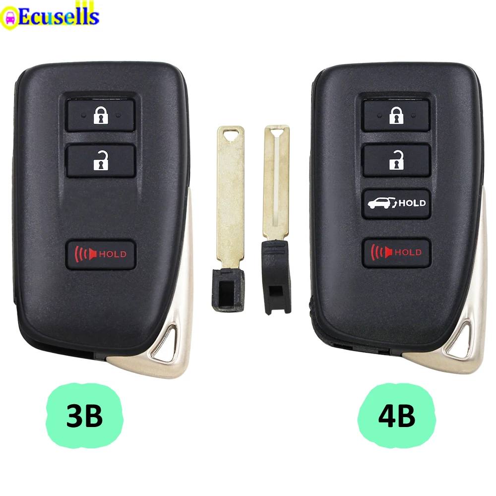 3/4 Button Smart Remote Control Key Case Shell Fob (SUV) for Lexus RX350 RX450h NX200t NX300h TOY12 Blade with Matt Face | Автомобили и