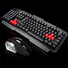 Желе гребень 2,4G Беспроводная клавиатура металлическая Водонепроницаемая игровая клавиатура мышь костюм USB механическая клавиатура