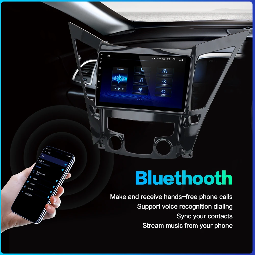 Best for Hyundai Sonata 2011 2012 2013 2014 2015 Car 9" Vehicle Stereo DSP Radio Android 9.0 USB Multimedia Navigation PX6 GPS RK3399 3