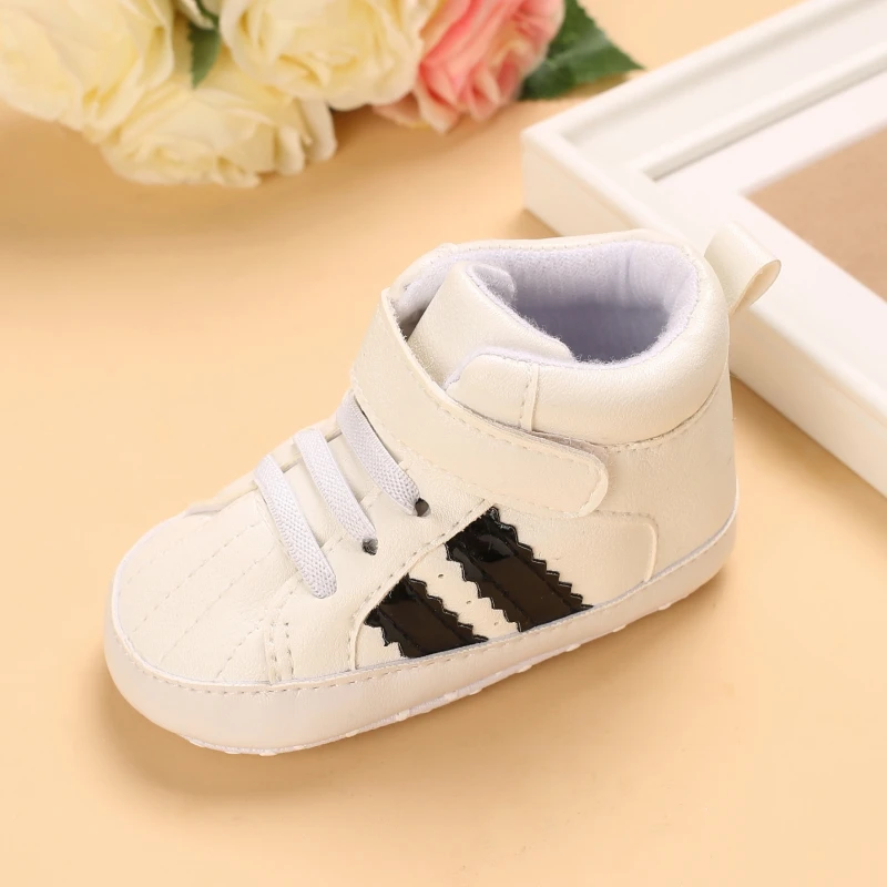 Boys And Girls Gentleman Shoes Soft Soled White Shoes Leisure Sports Newborn First Walk 0-18Months Bed baby shoes children sports shoes