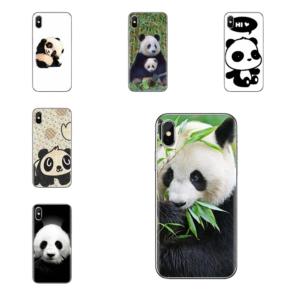 

For Xiaomi Mi3 Samsung A10 A30 A40 A50 A60 A70 Galaxy S2 Note 2 Grand Core Prime lovely Chinese Panda Soft Transparent Skin Case