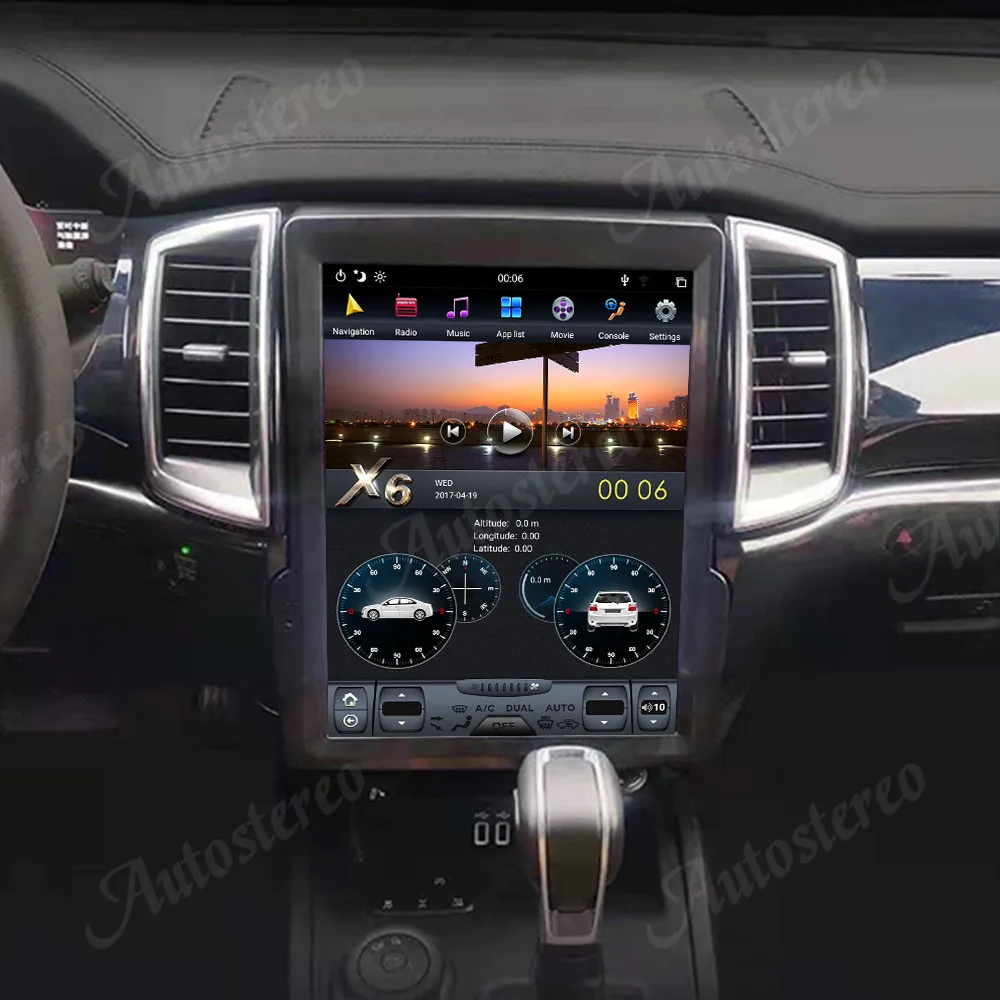Android13 Carplay For Ford Ranger Pickup 2015-2024 Vertical Screen Tesla Radio C