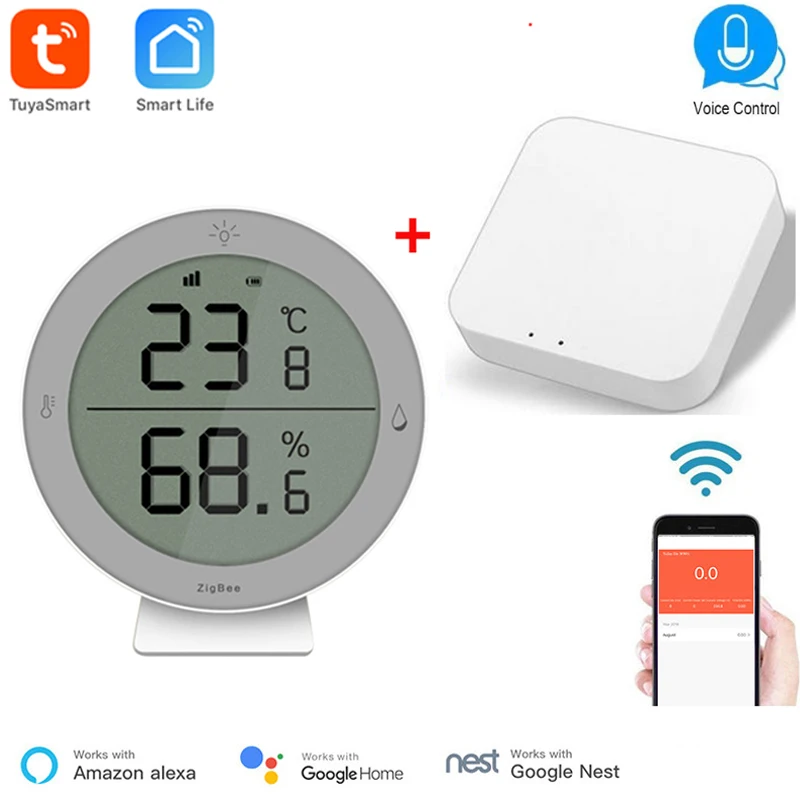 Tuya WIFI Temperature And Humidity Sensor Indoor Hygrometer Thermometer