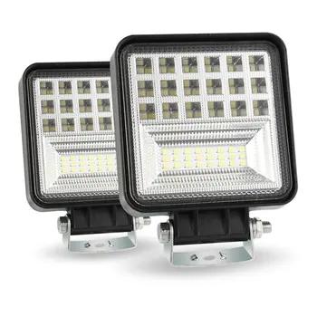 

1 pcs 4 inch 126W Off Road Work Lamp Square LED Light Super Bright Outdoor Driving Lights Spot Light for Off-road Trucks