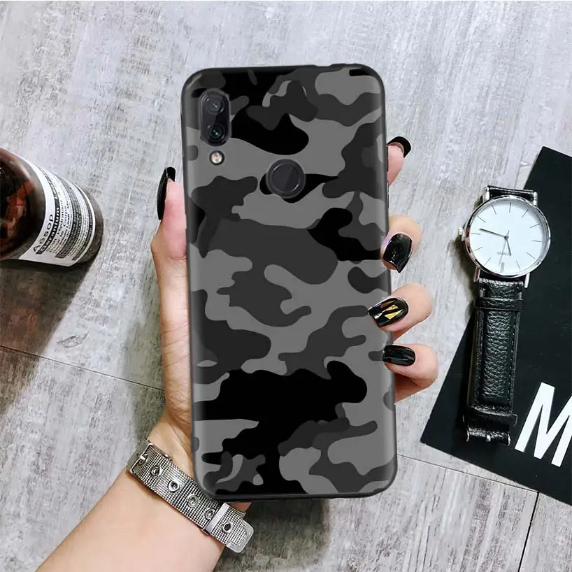 BA032-5 Камуфляж mi litary черная крышка чехол для телефона для Xiaomi Redmi Note фотоаппаратов моментальной печати 8 7 7S 7A 6 S2 GO K20 Pro 6A mi 6X 5X A1 CC 9 8 Coque - Цвет: BA032-5