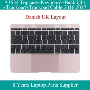 

A1534 Danish Keyboard Backlight 2016 2017 Year For Macbook 12" A1534 Trackpad Trackpad Cable Palmrest Grey Silver Rose Gold Pink