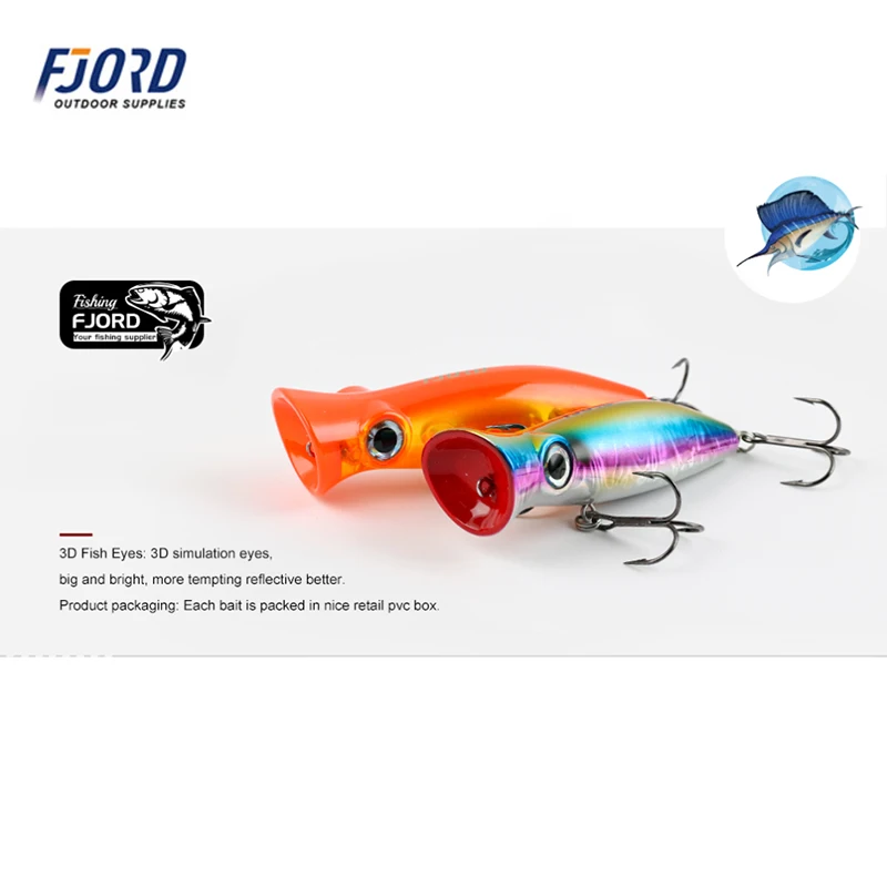 FJORD Squidopop 80mm 14g Super Long Casting Topwater Bait Saltwater Whopper Fishing Lure Artificial Wobblers Plastic Bait - Image 4