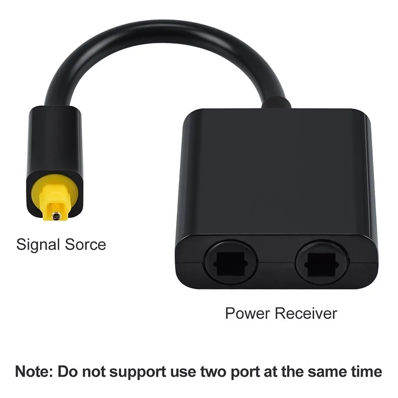 Цифровой оптический SPDIF аудио сплиттер адаптер 2 Way разделитель Toslink кабель Splitter