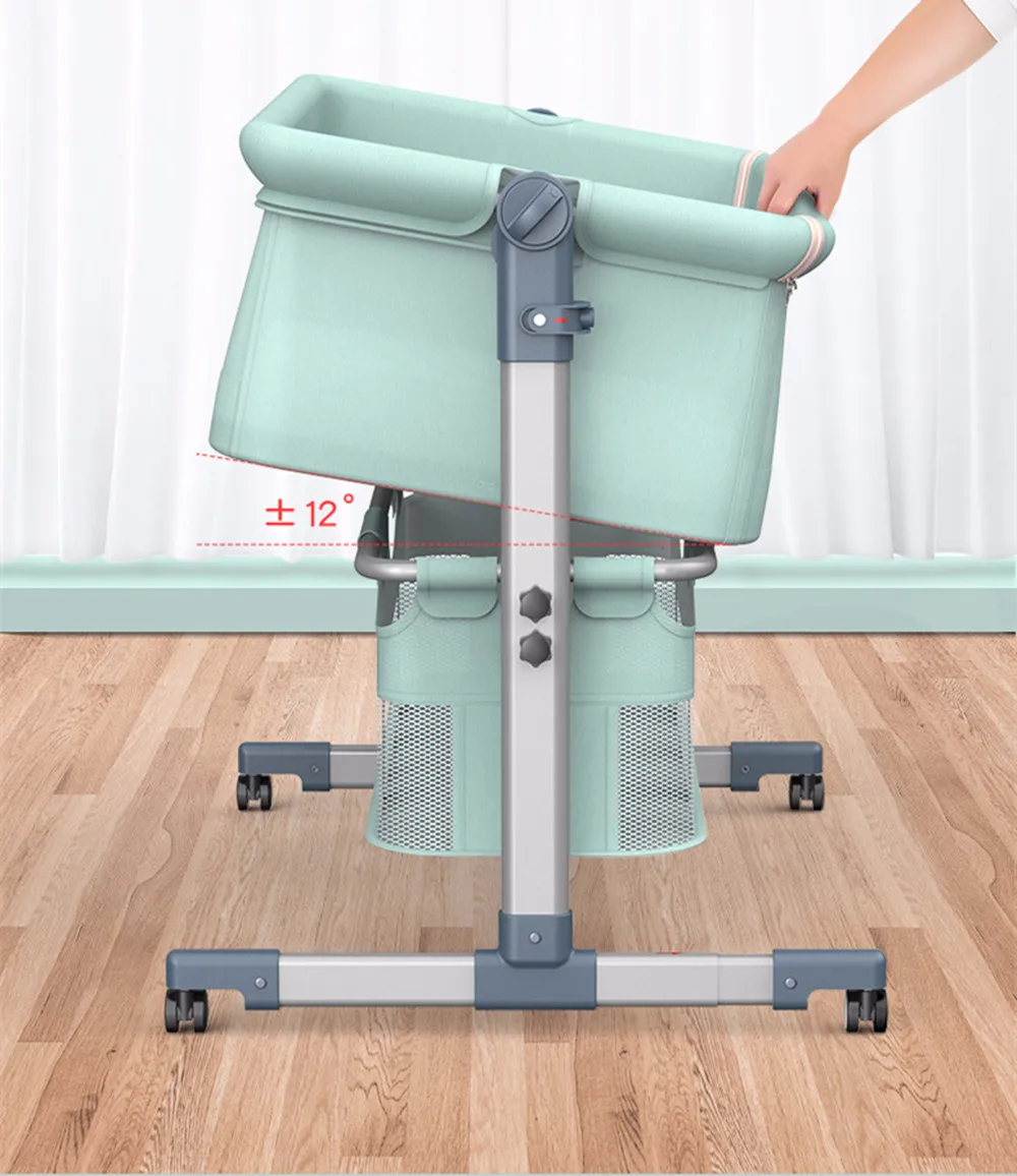 Portátil do Bebê Conectado com os Pais Cama Normal Grande Infantil Viagem Dormirer Berço Portátil Respirável Dobrável 4 High Quality Mamãe e Bebê