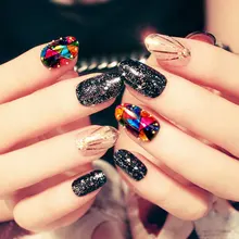 Маникюр конечный продукт Европа и Америка Мода и личность поддельные ногти патч 24 шт фототерапия a L22