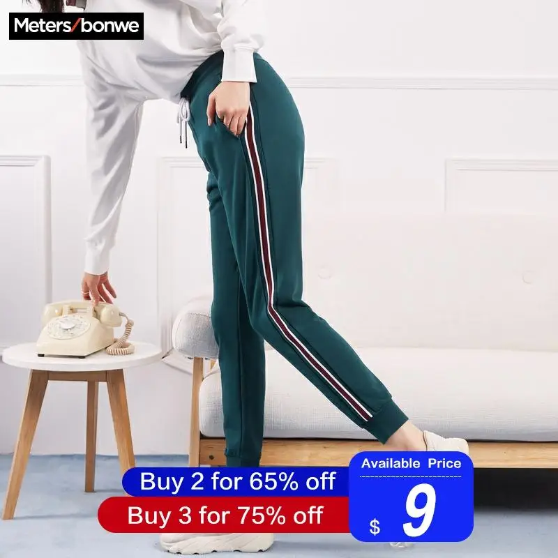 Metersbonwe, женские спортивные штаны со средней талией, свободные, весна-осень, новые спортивные корейские шаровары на шнурке, штаны для бега
