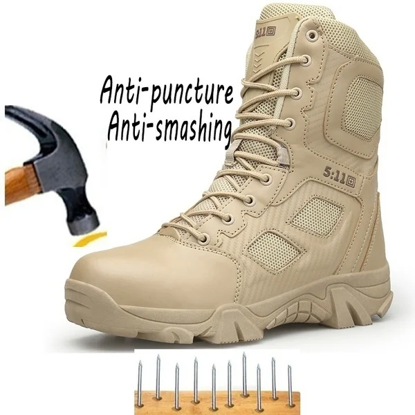 $US $46.00  2019 Military Tactical Boots Leather Desert Outdoor Combat Army Boots Hiking Shoes Travel Botas Mal