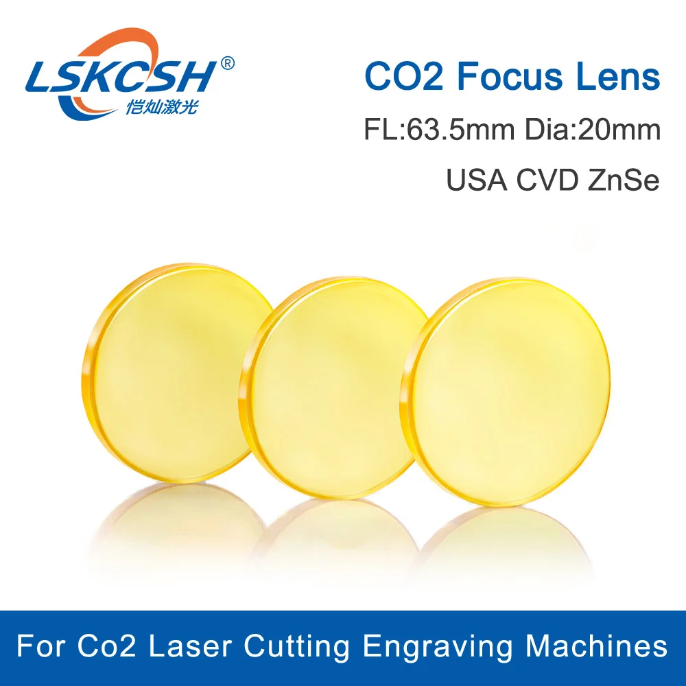 LSKCSH 10 шт./лот Dia20mm-FL63.5mm США CVD ZnSe CO2 лазерная фокусировка объектива с фабрики для акриловых лазерных режущих машин 1390