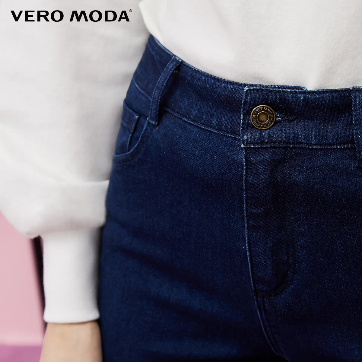 Vero Moda новые женские Нерегулярные манжеты обтягивающие укороченные джинсы | 319349549