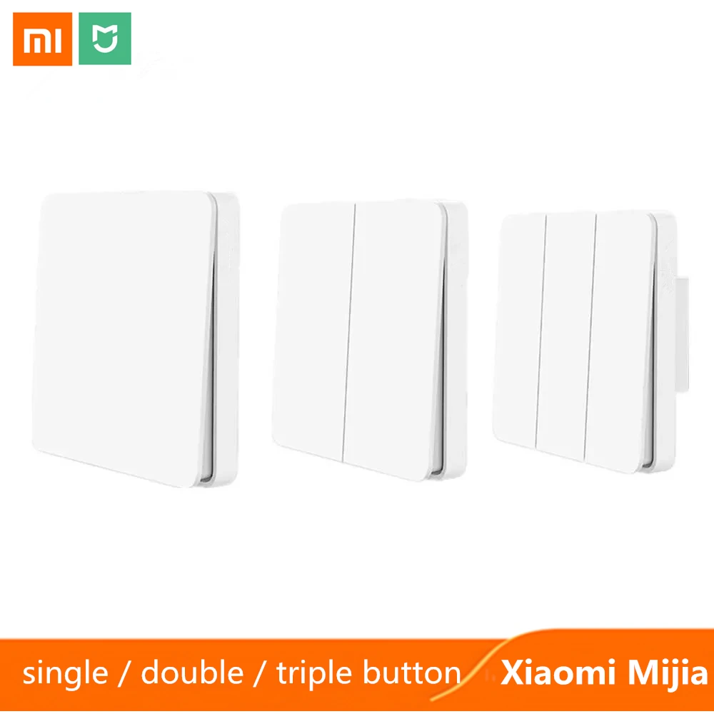 Умный настенный выключатель Xiaomi Mijia один/два открытых провода с двойным
