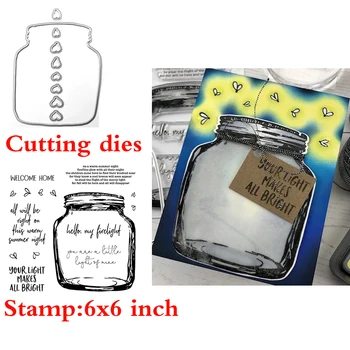 

Firefly Jar Clear Stamps Coordinating Cutting dies for DIY Scrapbooking Craft Cards Transparent Stempels New 2020 Silicone Seal