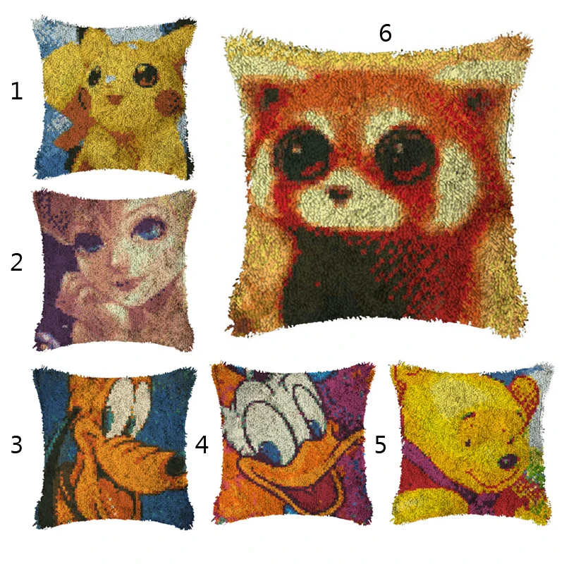 ^Cheap Latch Hook Cushion Pikachu Cushion Cover Pattern Pillow Case Crochet Art & Crafts Acrylic Home Decor Embroidery Sofa Bed ^Cheap Latch Hook Cushion Pikachu Cushion Cover Pattern Pillow Case Crochet Art & Crafts Acrylic Home Decor Embroidery Sofa Bed