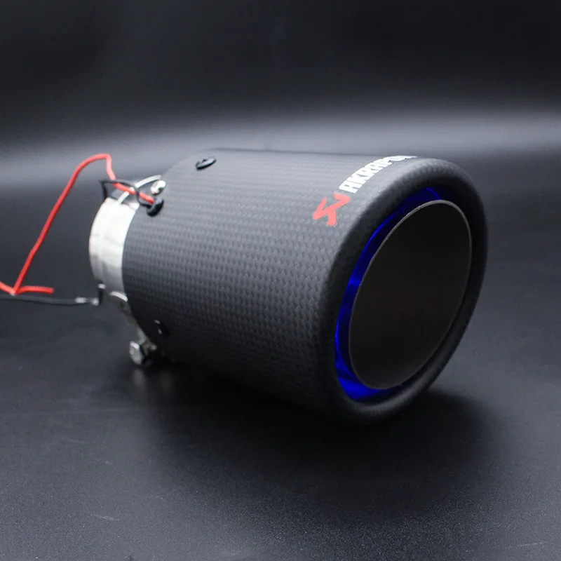 

Modification of Automotive Exhaust Pipe with 89mm Carbon Fiber Luminescent Tail Throat and High Temperature Resistant LED Lamp